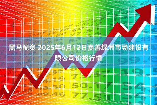 黑马配资 2025年6月12日嘉善绿洲市场建设有限公司价格行情
