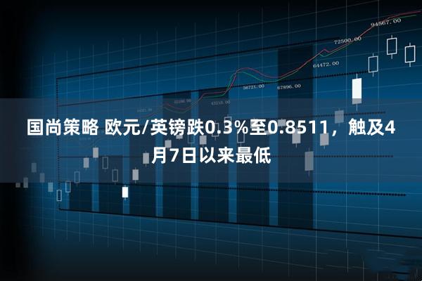 国尚策略 欧元/英镑跌0.3%至0.8511，触及4月7日以来最低